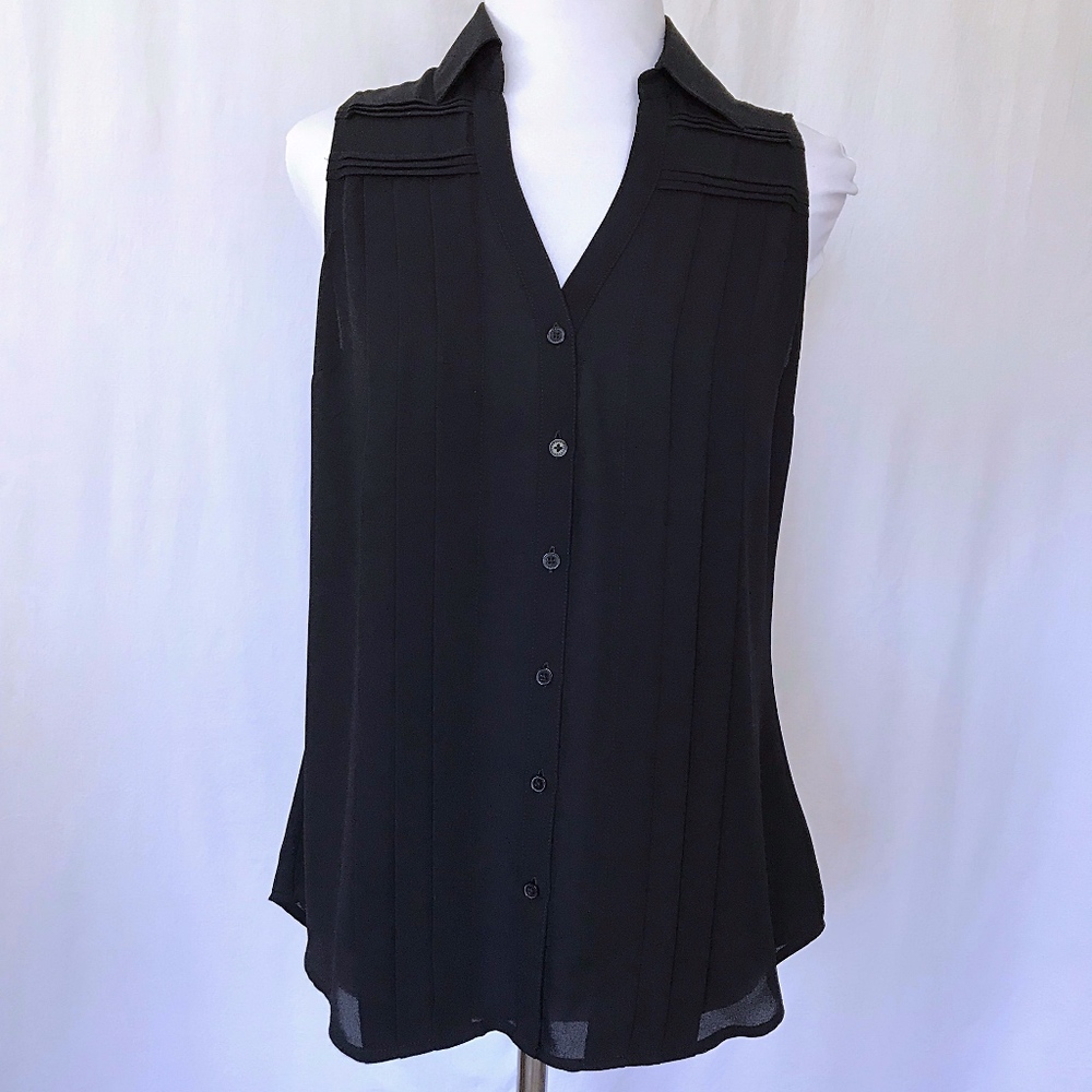 Express Black Sleeveless Portofino Top